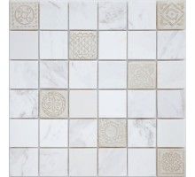 Мозаика Art Dolomiti bianco MAT мрамор 300*300*8 CARAMELLE